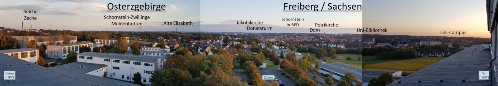 Panorama Freiberg/ Sachsen